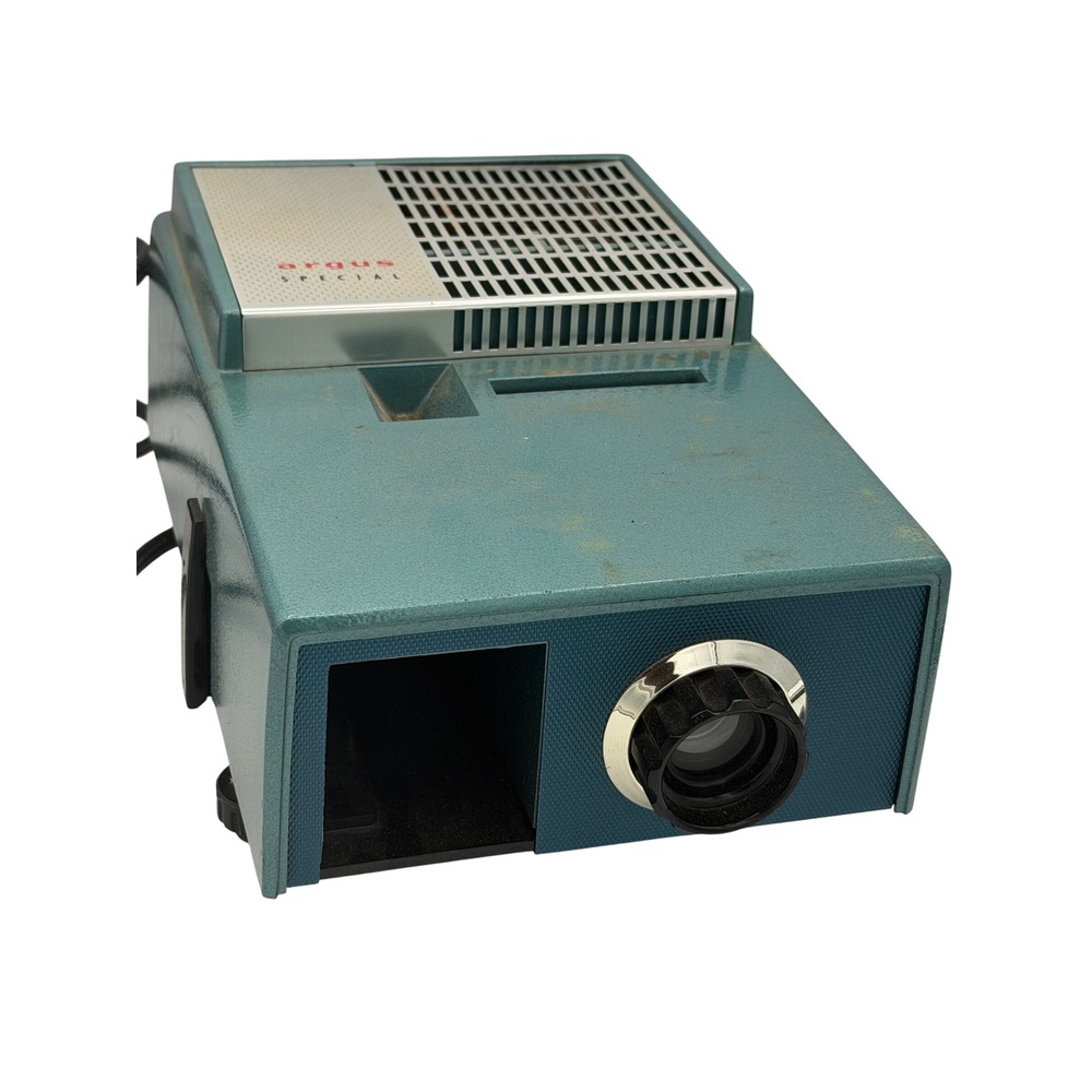 Vintage Argus Special 35mm Slide Projector Working Box + Estate Slide Lot